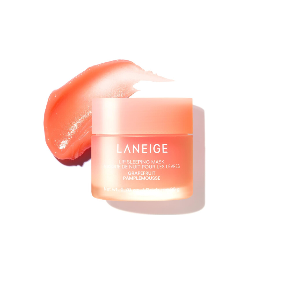 LANEIGE Lip Sleeping Mask Grapefruit: Nourish, Hydrate, Vitamin C, Murumuru & Shea Butter, Antioxidants, Flaky, Dry Lips
