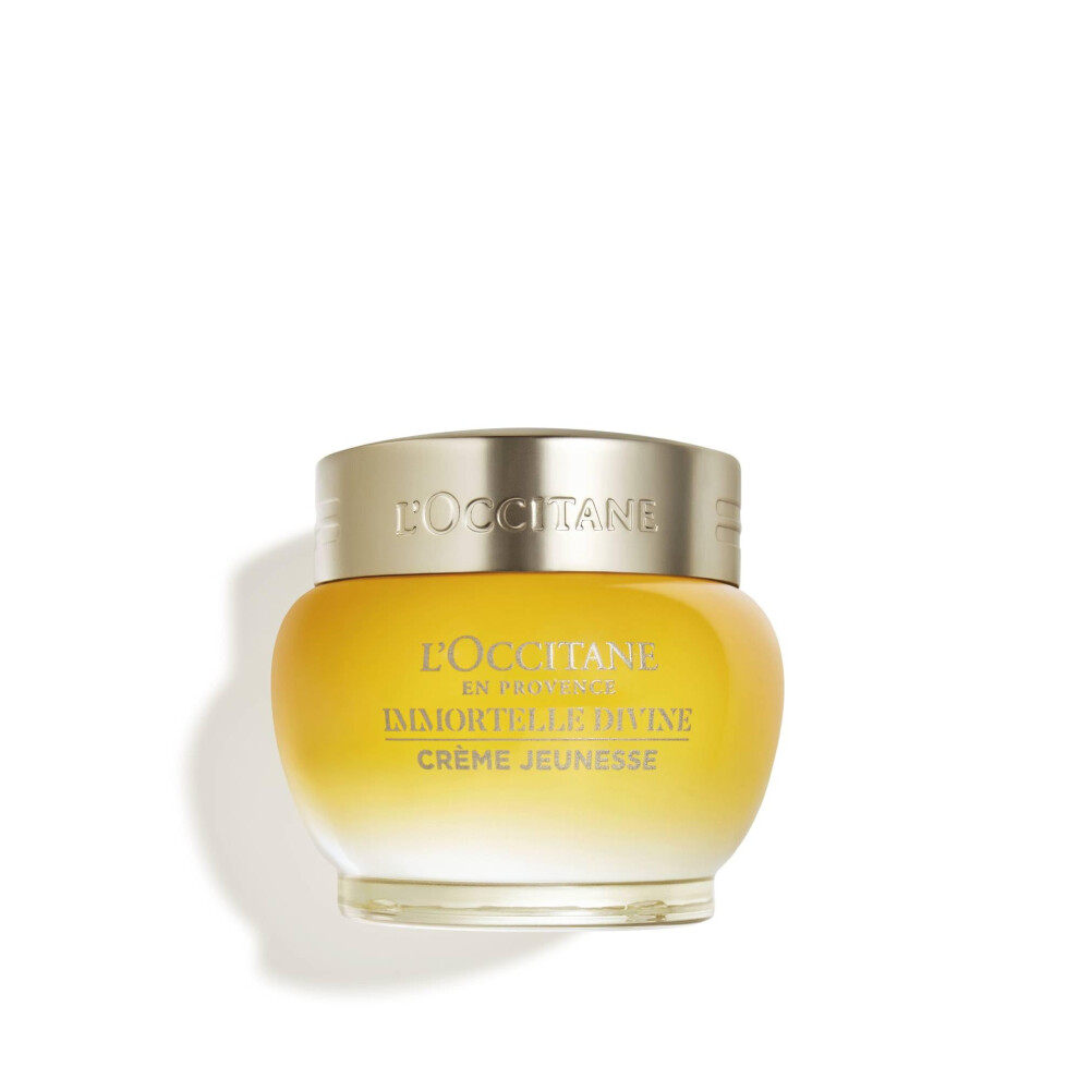L'OCCITANE Immortelle Divine Cream 50 ml | Vegan & 93% Readily Biodegradable | Natural Alternative to Retinol | Luxury & Clean Beauty Anti-Ageing