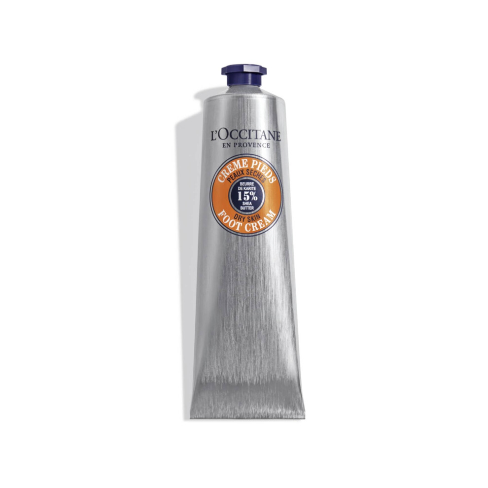 L'OCCITANE Shea Butter Foot Cream 150ml | Hydrates Dry Skin | Vegan & 98% Readily Biodegradable | Luxury & Clean Beauty Foot Care for All Skin Types