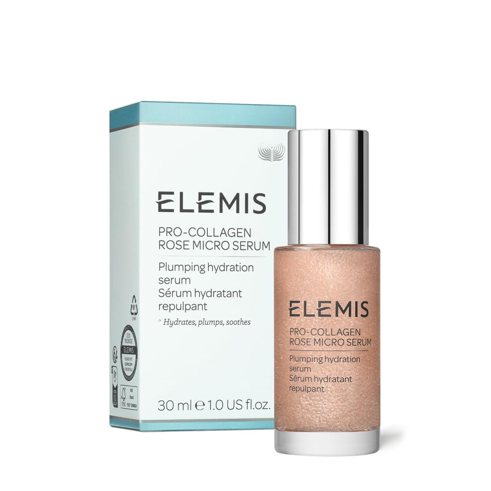 ELEMIS Pro-Collagen Rose Micro Serum 30ml - Anti-Aging Serum, Reduces Fine Lines & Wrinkles, Boosts Skin Radiance, Hydrates & Firms Skin, for