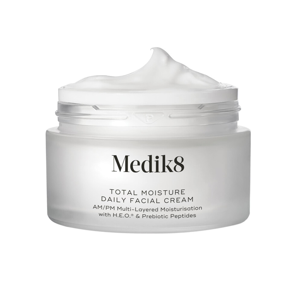 Medik8 Total Moisture Daily Facial Cream ? Hyaluronic Acid Moisturiser, Day & Night Face Cream, Clinically Proven Instant, Deep & Lasting