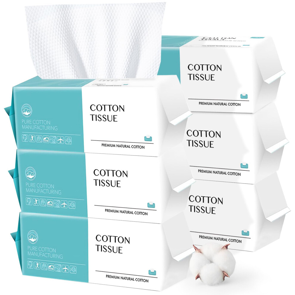 Cenyouful Disposable Face Towel 600 Count, Soft Cotton Clean Towels, Biodegradable Disposable Towels, Skin Care, Makeup Remover, Wipes And Facial Cleansing