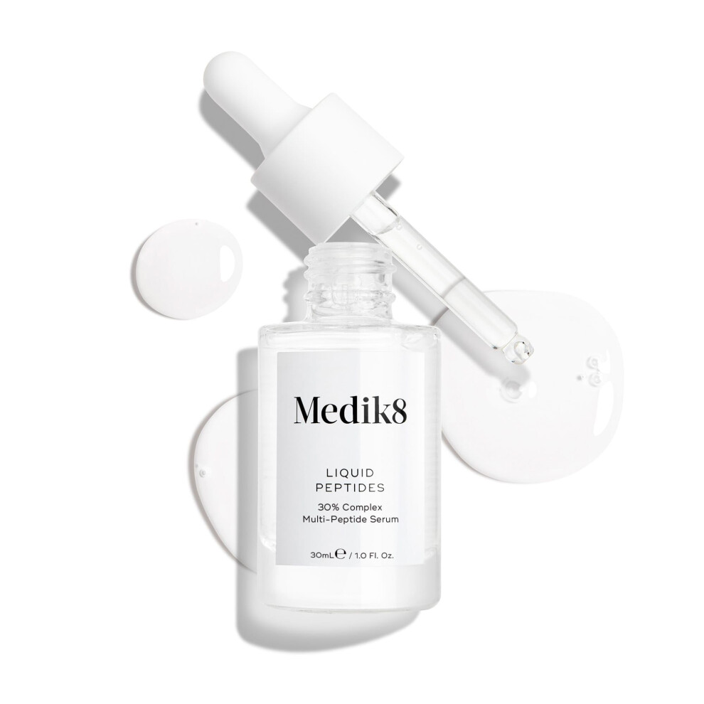 Medik8 Liquid Peptides - 30% Multi-Peptide Age-Defying Serum - Drone-Targeted Technology Smooths & Plumps Wrinkles - Supports Collagen Producing Cells