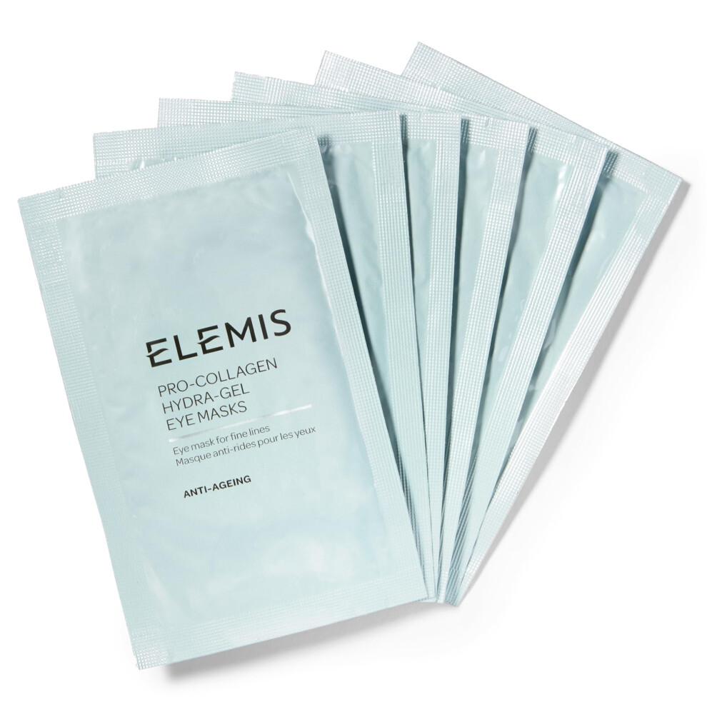 ELEMIS Under Eye Pro-Collagen Hydra-Gel Eye Masks, Hydrating Pads for Fine Lines Formulated with Marine Actives and Hyaluronic Acid, for Eyes to