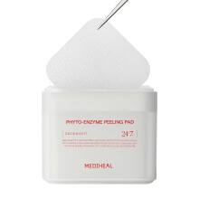 MEDIHEAL Phyto Enzyme Peeling Pad - Vegan Face Resurfacing Gauze Pads with LHA & Papaya Enzym - Pore Tightening Pads to Control Sebum - Exfoliating