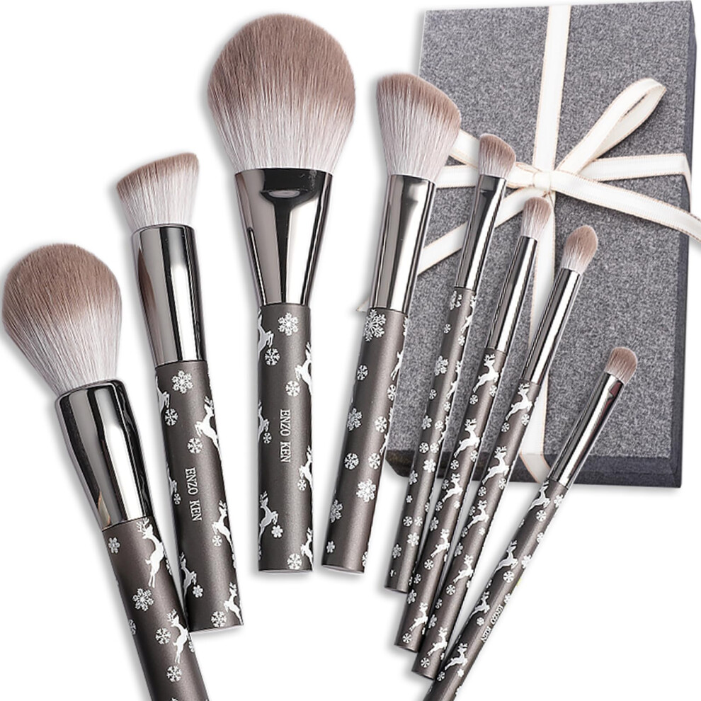 Enzo Ken Natural Goat Hair Makeup Brush Set Professional By Luxury Cosmetic Brushes Makeup Set, Natural Makeup Brushes, Natural Bristle Makeup