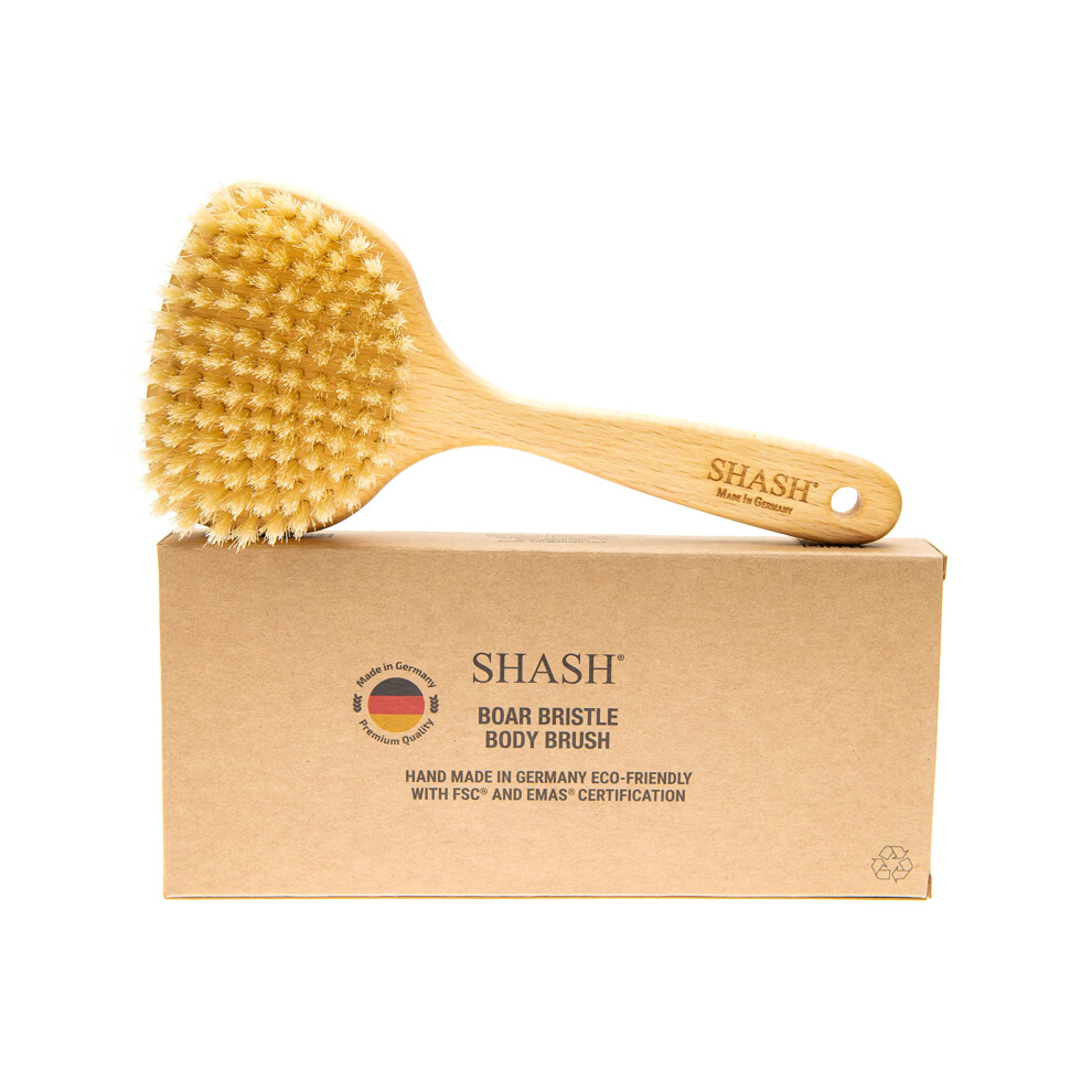 Shash Since 1869: Intense 100% Boar Bristle Face Brush - Made In Germany For Gentle Exfoliation, Reduced Flaking, And Fine Lines - Unveil An Even,