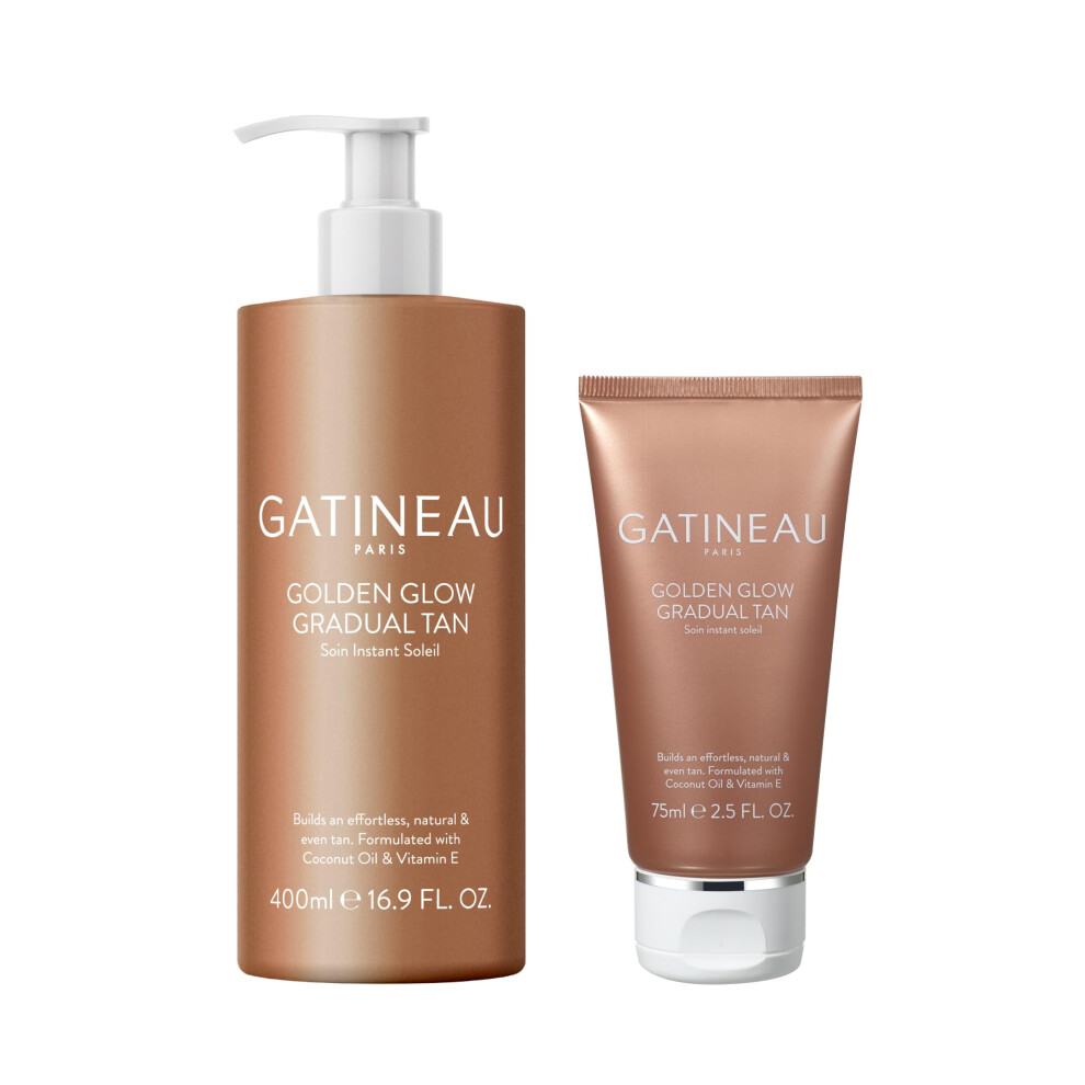 Gatineau - Golden Glow Gradual Tan (400ml) + Golden Glow (75ml), 2 in 1 Moisturiser & Self Tanning Lotion