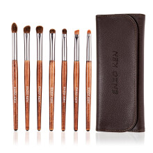 ENZO KEN Natural Pony Hair Eye Shadow Brush Set, Small Eyeshadow Brushes Set, Eye Makeup Brushes Set Professional, Small Nose Contour Brush, Angled