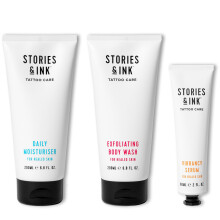 Stories & Ink Tattoo Care, The AM & PM Set for All Skin Types, Completely Hydrates, Protects and Enhances your Ink, Free from Parabens and Vegan