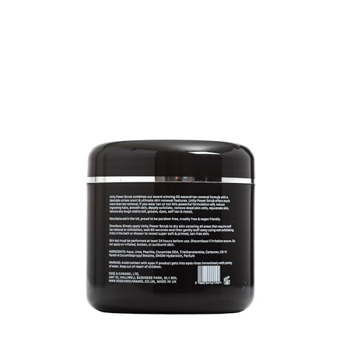 Rose & Caramel Unity Unisex Excel Power Scrub 60 Second Tan Remover 1