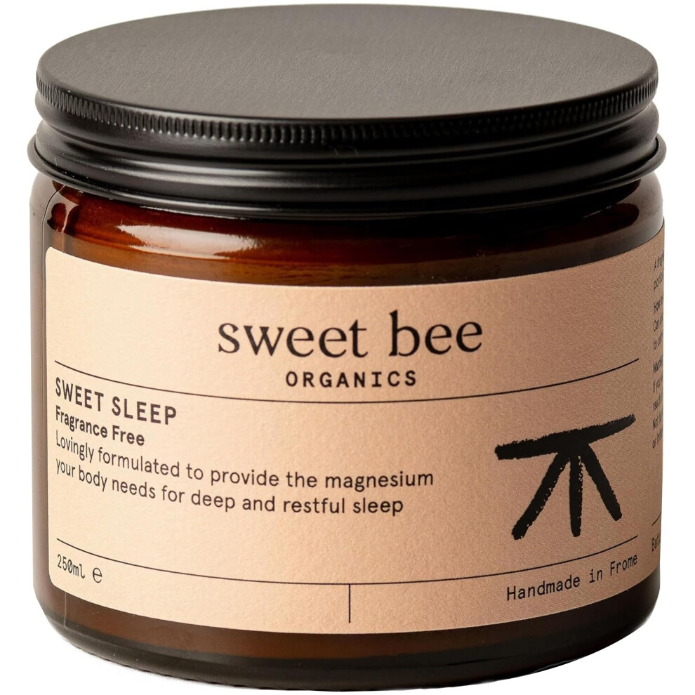 Sweet Bee Organics Cream Sweet Bee Magnesium Butter - Soothing Magnesium For Sleep & Relaxation With Shea Butter - Moisturizing Magnesium Balm For Muscle Recovery - Nourishing
