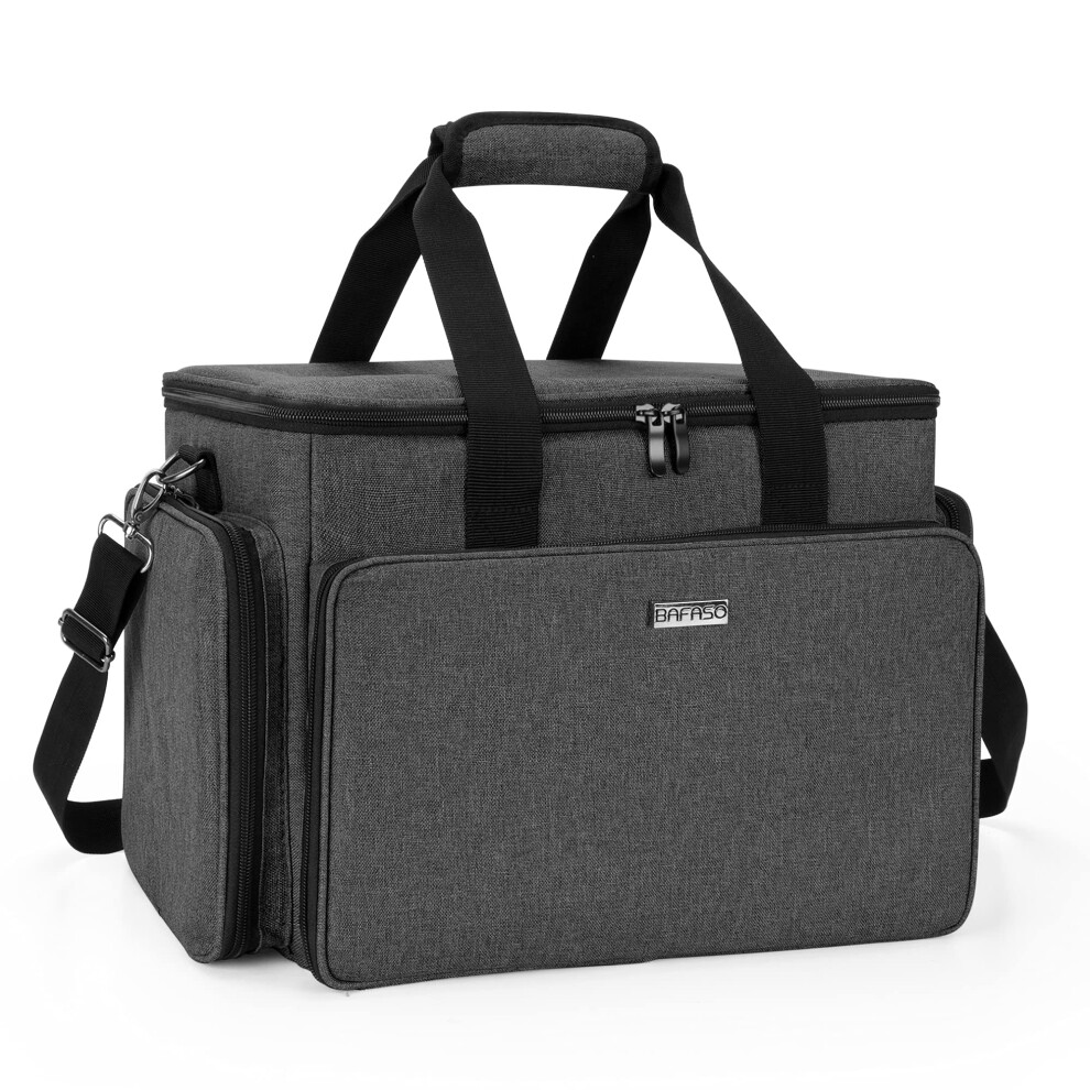 Bafaso Black Large Cosmetic Bag Makeup Bag With Adjustable Dividers, Travel Makeup Case Holds Cosmetics,