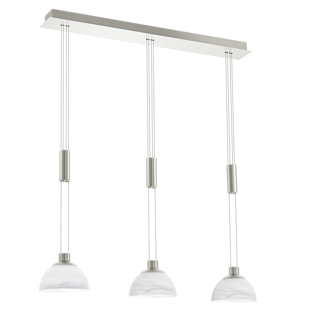 Eglo Pendant Lamp, Stainless Steel, 6 W, Satin Nickel, 93468