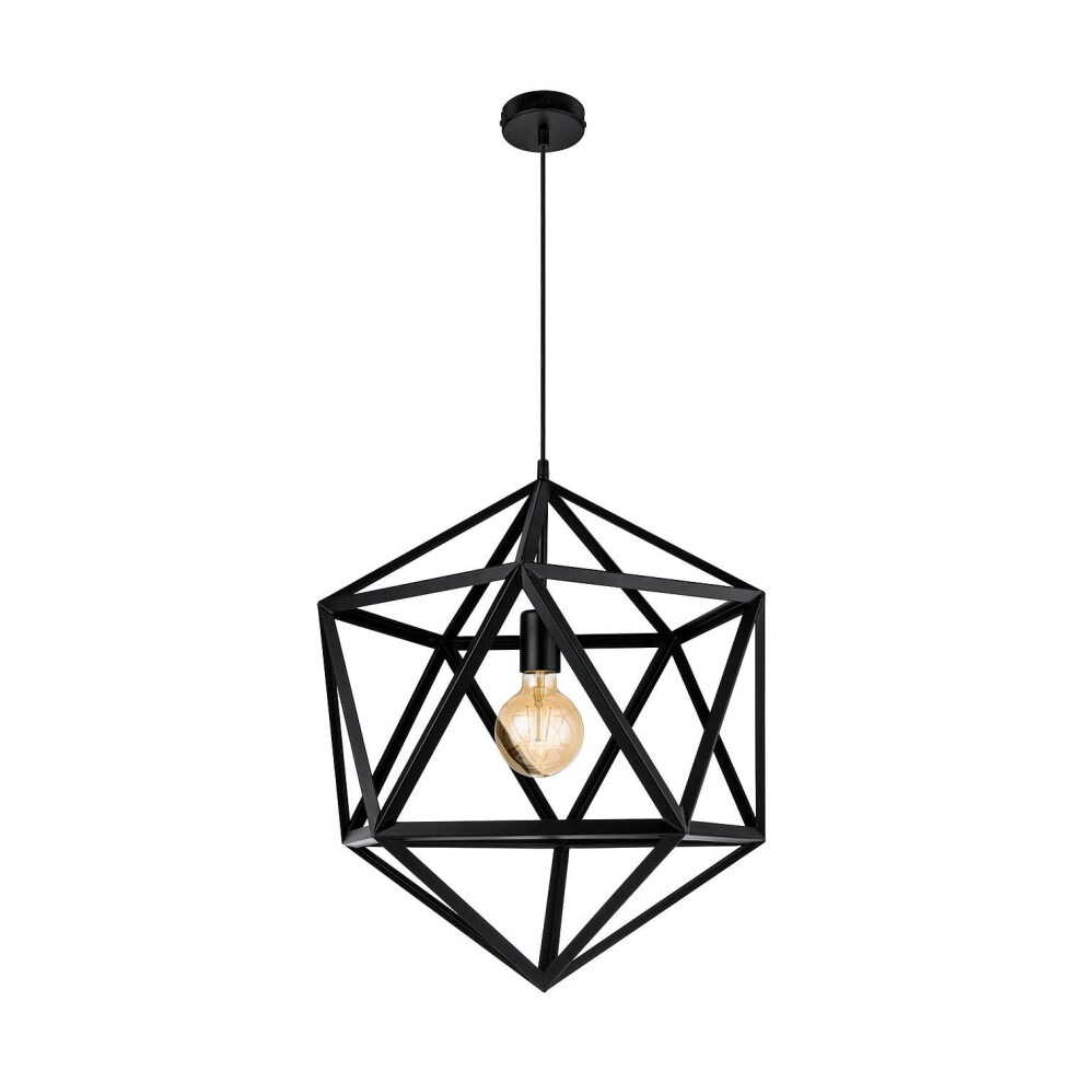Eglo 49762 EMBLETON Pendant Light in Black Steel, ? 46 cm