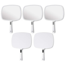MIRRORVANA Large Hand Held Mirror Set for Barbers & Salon Hairdressers - Perfect for Home, Travel, & Makeup Use with Long Comfy Handle and Distortion