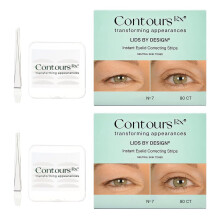Contours Rx Lids by Design Eyelid Lift Strips with Travel Case and Tweezers - Invisible Eyelid Tape for Hooded Eyes - a More Youthful-Looking