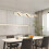 HvKvHvY Chandeliers Ceiling Light with Remote Control Dining Table Kitchen Lights Ceiling Dimmable Wave Ceiling Lights Adjustable for Kitchen Island 2