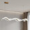 HvKvHvY Chandeliers Ceiling Light with Remote Control Dining Table Kitchen Lights Ceiling Dimmable Wave Ceiling Lights Adjustable for Kitchen Island 1