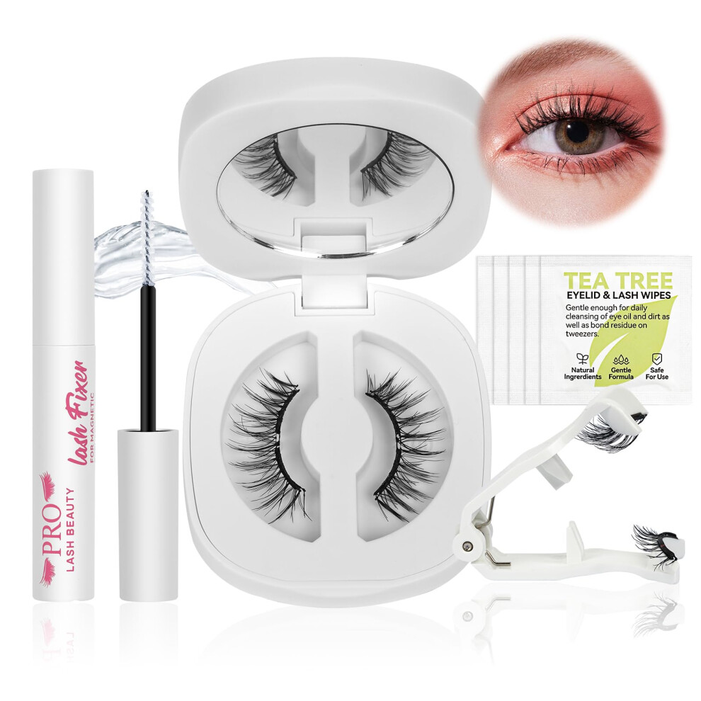 Pro Lashbeauty Soft Magnetic Lashes With Applicator,Lash Fixer,Long Lasting And Reusable Natural Look No Glue Needed Soft Magnets False Eyelashes