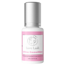 Ultra Sensitive Eyelash Extension Glue Liore Lash/Retention ? 3-4 Weeks/No Burn No Irritation Lash Glue/Black Adhesive/Professional Supplies for