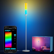 Lepro O1 AI Floor Lamp, Smart Standing Lamp with Music Sync, 2300 Lumen Corner Floor lamp for Living Room, Bedroom, RGB+CCT, AI Lighting Design