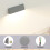 ledscom.de 4 LED Wall Light/Staircase Light SEGIN for Outdoors, IP54, Flat, Downlight, Grey matt, Angular, 6.3 W, 630lm, Cool White 2