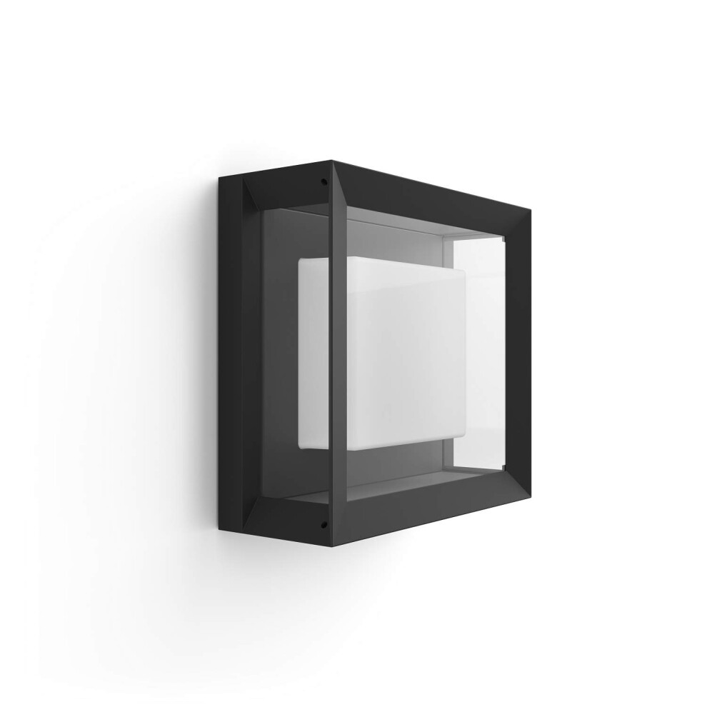 Philips Hue Econic White and Colour Ambiance LED Smart Garden Wall Light [Square Porch Light], Works with Alexa, Google Assistant and Apple Homekit