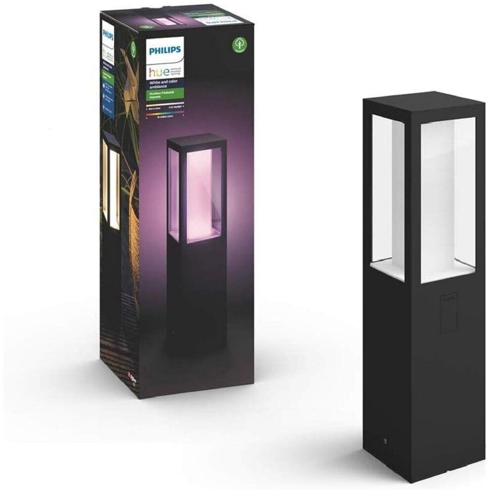 Philips Hue Impress White and Colour Ambiance LED Smart Outdoor Pedestal Light [Regular] Works with Alexa, Google Assistant and Apple Homekit-image-OPC-PH2ZR8C-NEW
