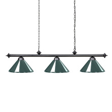 Wellmet 59 Inch Pool Table Light, 3-Light Vintage Industrial Retro Kitchen Island Pendant with Metal Shades, Perfect for Men's Cave, Kitchen, Dinning