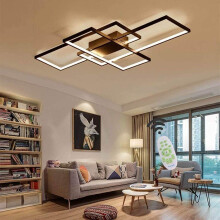 Jsz LED Dimmable Ceiling Light Living Room Lamp with Remote Control Modern Minimalist Ceiling Light Creative Metal Acrylic Design Ceiling Light