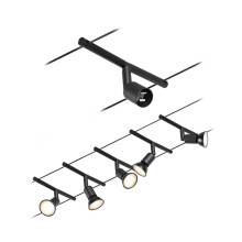 Paulmann 94446 CorDuo Lighting Set - Salt DC, Max 5 x 10 Watt Extendable Wire Cable System Matt Black Plastic GU5.3 Without Bulbs