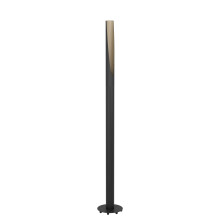 Eglo LED Floor lamp Barbotto, Elegant Standing Light, uplighter for Living Room and Bedroom, floorlamp with indirect Light, Black Steel and Natural