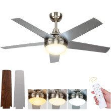 Omdekor Ceiling Fans with Lamps, 52'' Ceiling Fan with Light Remote, Reversible, 6 Speed, 3CCT (3000K-6500K), LED Dimmable Modern Mute Ceiling Fans