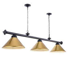 Wellmet 3 Light Pool Table Light, Industrial Hanging Light Fixtures with Metal Lamp Shades, Billiard Light Fixture for 7' 8' Pool Table, Game Room,