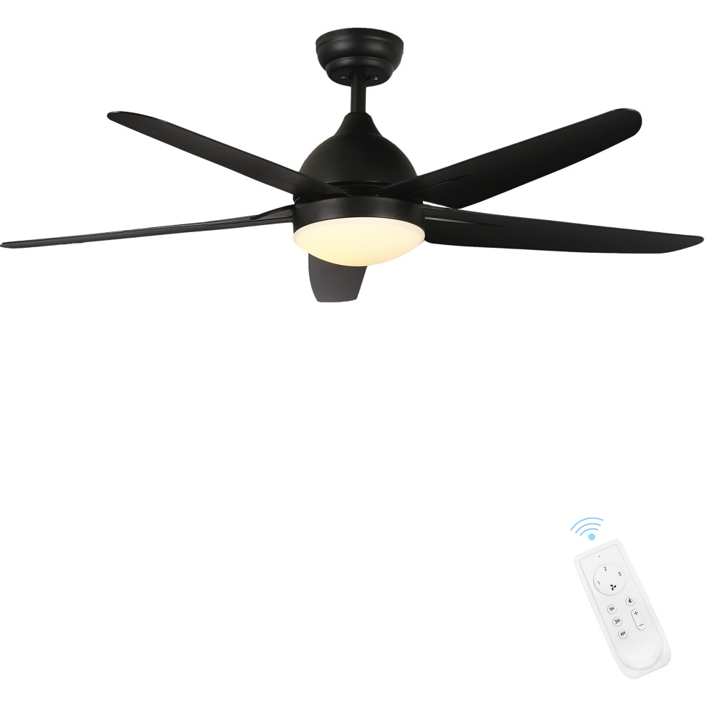 FINXIN Ceiling Fan with Lamp, Ceiling Fan with Light White/Black Ceiling Fans for Bedroom,Living Room,Dining Room Including Motor,Blades,Remote Switch-image-OPC-PH2ZRPZ-NEW
