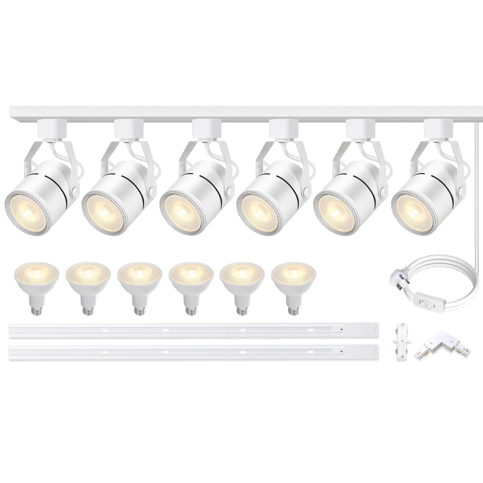 Bravsekai LED Track Lighting Kits, PAR20 Track Lighting Heads with 2xqm H Type Track Rails, 20W 4000K Natural White Ceiling Spotlight Fixtures Include-image-OPC-PH2ZRSZ-NEW