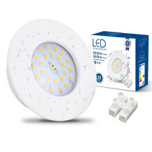 HiBay 20x 7W LED Downlights White Recessed Spotlights Ceiling Lights IP44 Spots Light Ultra Slim Downlight Neutral White 4500K 240V