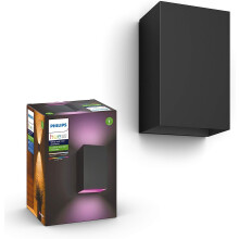 Philips Hue Resonate White and Colour Ambiance LED Smart Outdoor Wall Light, Black, Compatible with Alexa, Google Assistant and Apple HomeKit