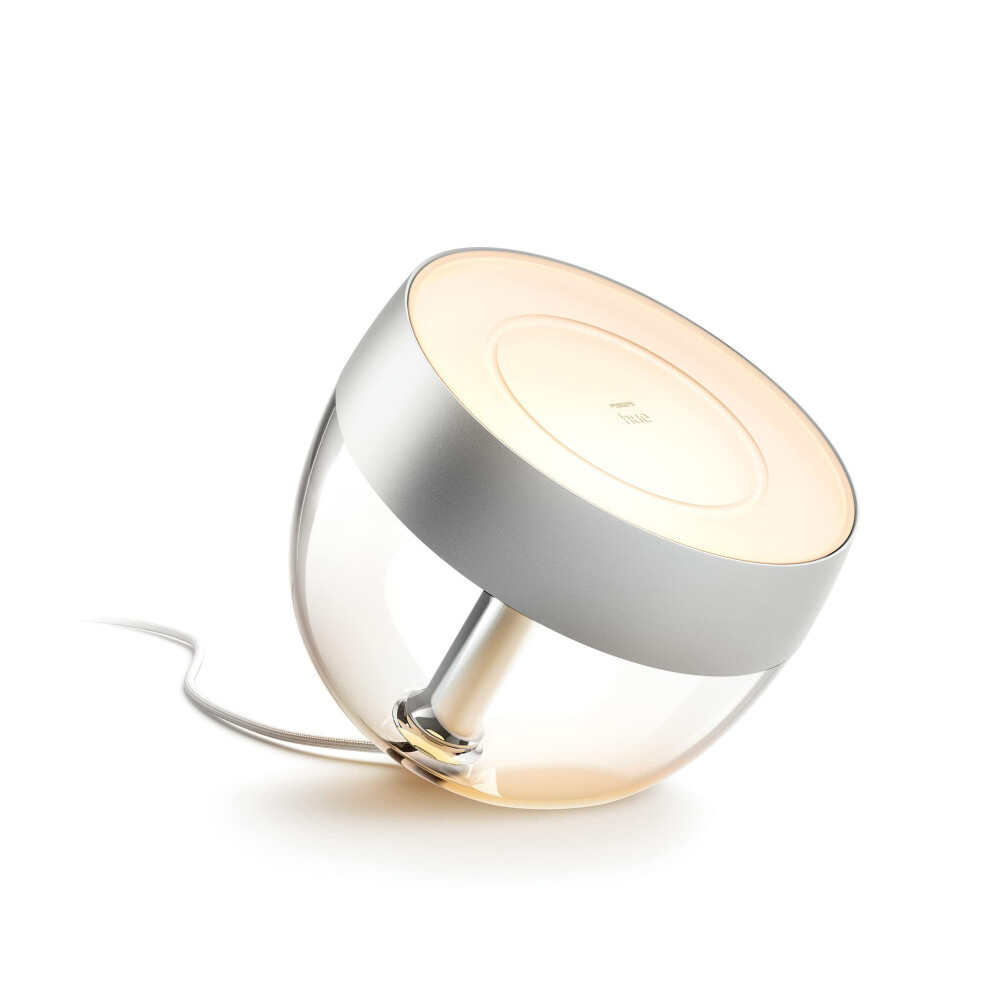 Philips Hue Iris And Colour Ambiance Smart Table V4 [Silver] With Bluetooth. Works With Alexa, Google Assistant And Apple Homekit. White/Light/Silver
