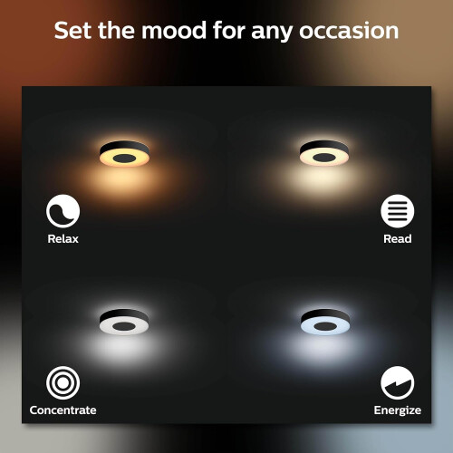 Philips Xamento M Hue Ceiling lamp Black 2