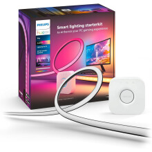 Philips Hue Play Gradient PC Lightstrip Starter Kit Including Hue Bridge [for 32-34 Inch Screens] LED Smart Lighting. Sync for Entertainment, Gaming