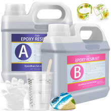 Limino Epoxy Resin - 100oz / 2.6L Crystal Clear Epoxy Resin Kit Casting and Coating, Table Tops - Bubble Free Fast Curing 2 Part Art Resin Jewelry
