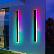 Mikeru 150CM RGB Dimmable Wall Light, 10 Colors, IP65 Rainproof, Frosted White Acrylic, Remote - 7bfd26ee-8b8e-4ca2-a25e-d4919623b507