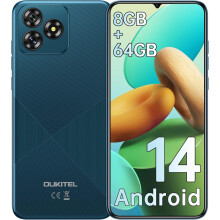 (Blue) OUKITEL C53 Cell Phone Unlocked Waterdrop Screen 4300mAh Smartphone, 8GB 64GB/1TB