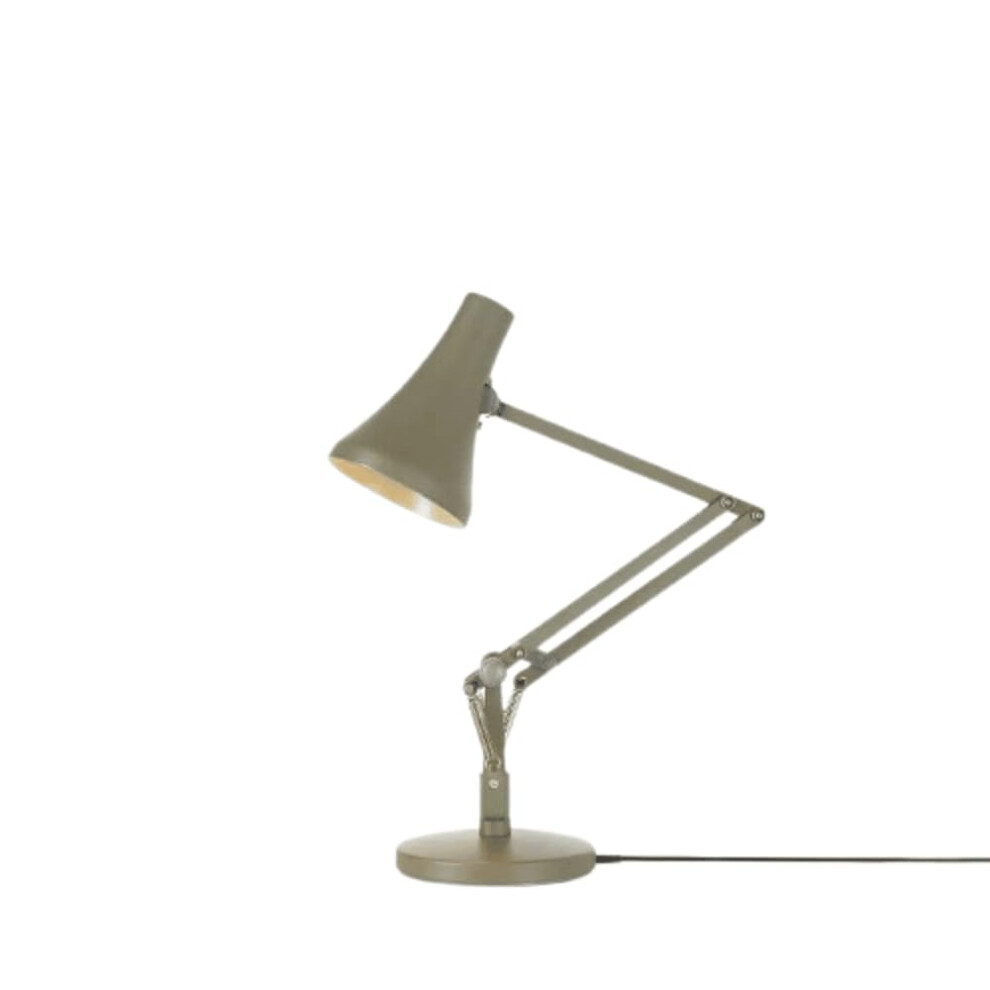 ANGLEPOISE 90 Mini Mini Desk Lamp, Kelp Green, LED Low Energy Dimming Bulb, USB Power Cable, Aluminium Shade and Arms, Satin Painted Finish, Chrome