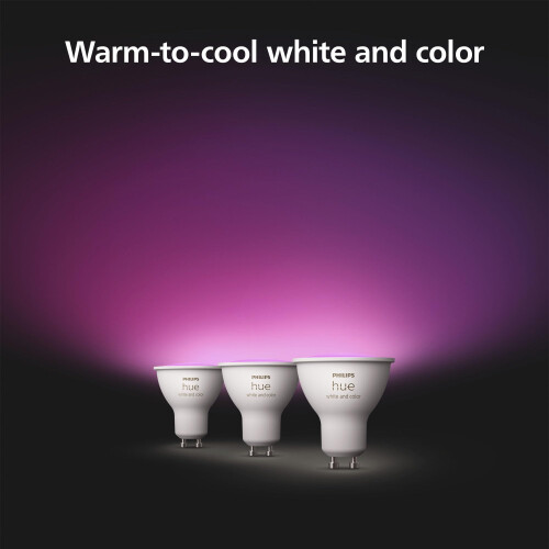 Philips Philips Hue GU10 ? Smart Spotlight ? (3-Pack) White and Colour Ambiance 1