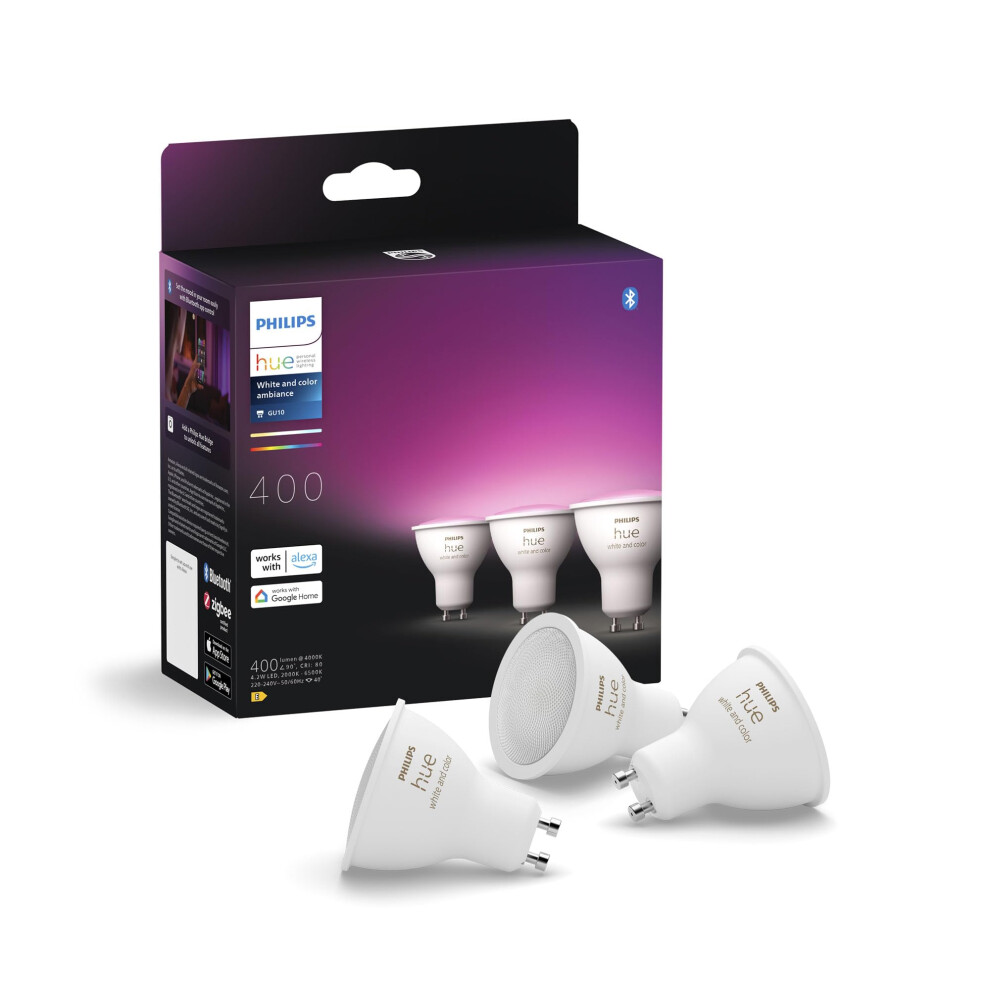 Philips Hue GU10 ? Smart Spotlight ? (3-Pack) White and Colour Ambiance