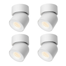 Aisilan 4 Pack Single Spotlight in Matt White Dimmable 9W 3000K LED Adjustable 360? Spot Light Indoor Modern Rotatable Individual Spotlights for