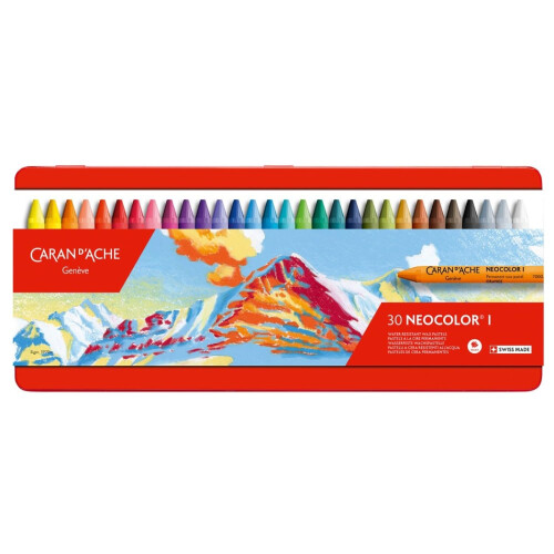 Caran Dache Metal tin with 30 Assorted Colours